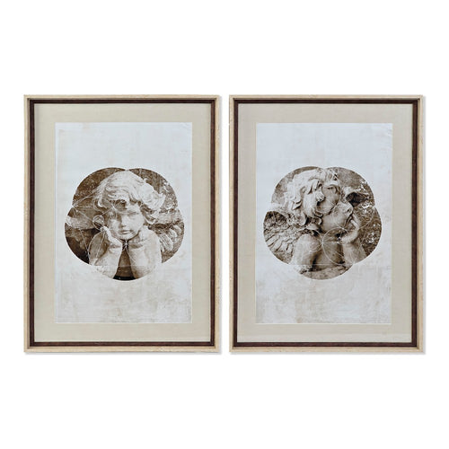 Cadre DKD Home Decor Toile Ange (2 pcs) (64 x 3.5 x 88 cm)