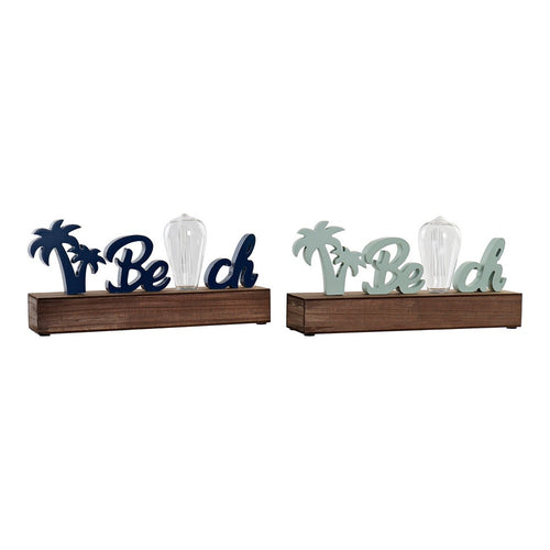 Figurine Décorative DKD Home Decor Beach LED Bois MDF (2 pcs) (34 x 8 x 16 cm)