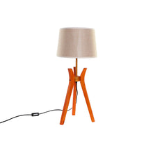 Charger l&#39;image dans la galerie, Lampe de bureau DKD Home Decor Marron Beige Polyester Bois 220 V 50 W