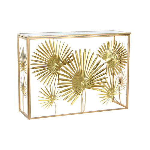 Table d'appoint DKD Home Decor Métal Doré Miroir Volets (108 x 37 x 79.5 cm)