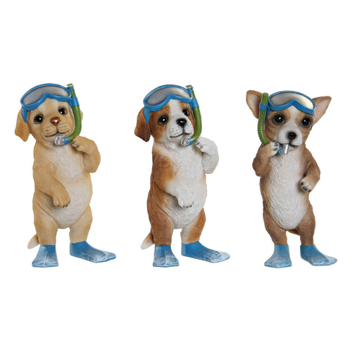 Figurine Décorative DKD Home Decor Résine Chien (3 pcs) (11.5 x 11.5 x 23 cm)