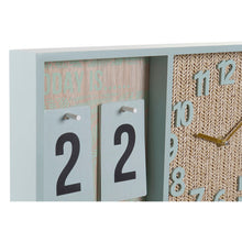 Charger l&#39;image dans la galerie, Horloge Murale DKD Home Decor polypropylène Vert Menthe Bois MDF (2 pcs) (40 x 5 x 24 cm)