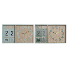 Charger l&#39;image dans la galerie, Horloge Murale DKD Home Decor polypropylène Vert Menthe Bois MDF (2 pcs) (40 x 5 x 24 cm)