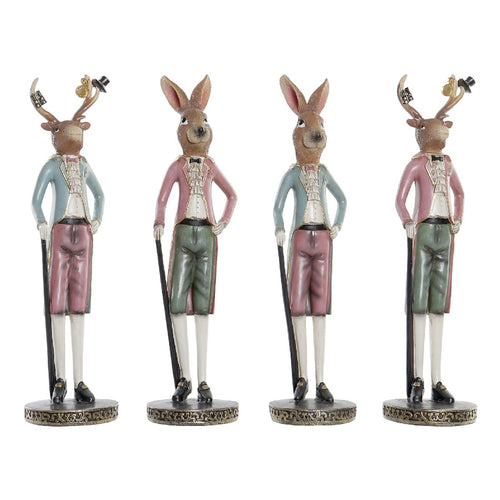 Figurine Décorative DKD Home Decor Résine Lapin (4 pcs) (10 x 10 x 36 cm)