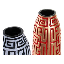 Charger l&#39;image dans la galerie, Vase DKD Home Decor Bleu Rouge Résine Oriental (2 pcs) (10 x 10 x 36 cm)