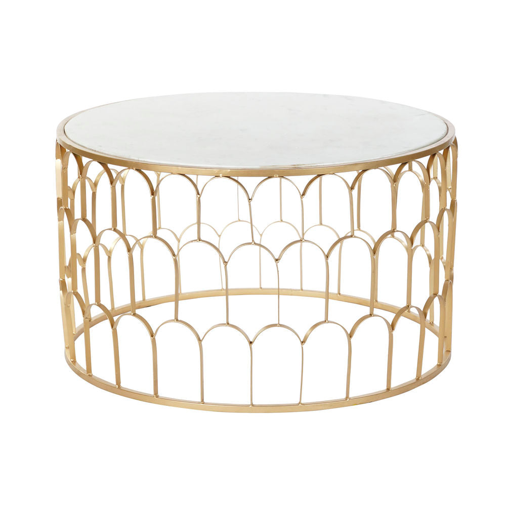 Table d'appoint DKD Home Decor Marbre Fer (87 x 87 x 51.5 cm)