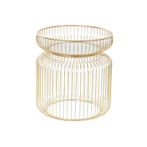 Table d'appoint DKD Home Decor Marbre Fer (43 x 43 x 47 cm)