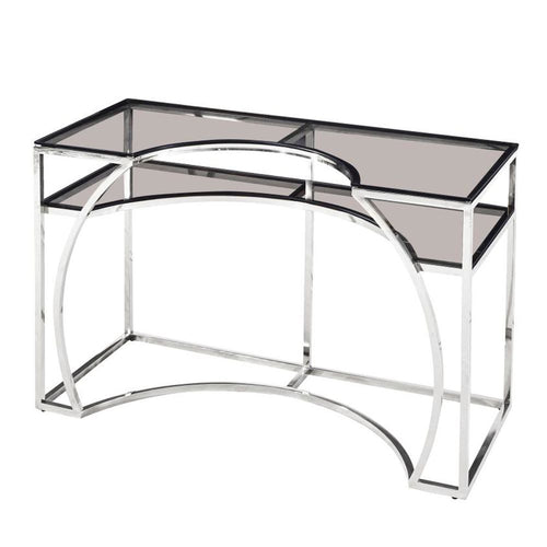 Console DKD Home Decor Argent Verre Acier (120 x 50 x 75 cm)