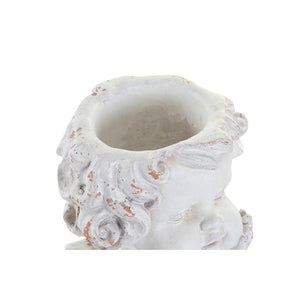 Cache-pot DKD Home Decor Fibre de Verre Blanc Ange (29 x 18 x 25 cm)