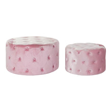 Charger l&#39;image dans la galerie, Repose-pied DKD Home Decor Rose Velvet Bois MDF Glam (2 pcs)