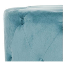 Charger l&#39;image dans la galerie, Repose-pied DKD Home Decor Bleu Moderne Velvet Bois MDF (2 pcs)