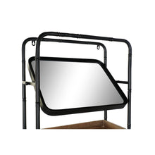 Charger l&#39;image dans la galerie, Porte-manteau DKD Home Decor Miroir Noir Bois Métal Rotin (48 x 20.5 x 150 cm)