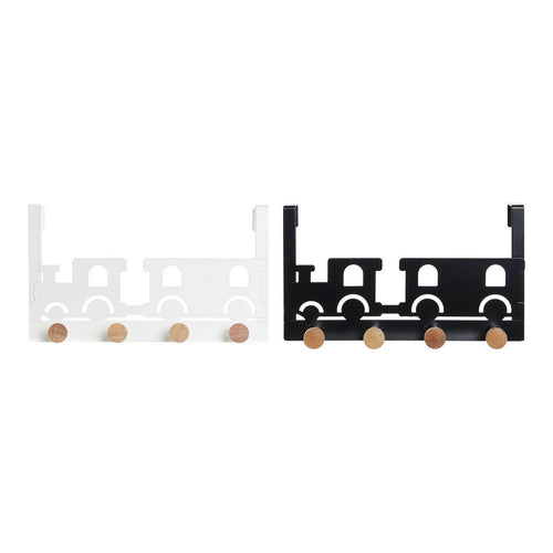 Porte-manteaux pour portes DKD Home Decor Train Métal Bois MDF (2 pcs) (28.5 x 8.5 x 16.5 cm)