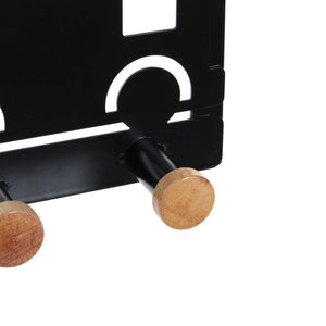 Porte-manteaux pour portes DKD Home Decor Train Métal Bois MDF (2 pcs) (28.5 x 8.5 x 16.5 cm)