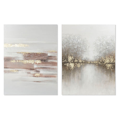 Cadre DKD Home Decor Toile Abstrait (2 pcs) (90 x 3.8 x 120 cm)