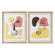 Charger l&#39;image dans la galerie, Cadre DKD Home Decor Verre Abstrait Bois MDF (2 pcs) (55 x 2 x 70 cm)