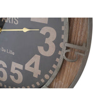 Charger l&#39;image dans la galerie, Horloge Murale DKD Home Decor Verre Noir Marron Fer Bois MDF (60 x 7 x 72 cm)