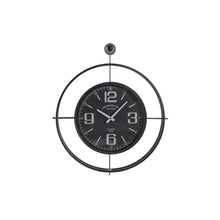 Charger l&#39;image dans la galerie, Horloge Murale DKD Home Decor Verre Noir Fer (64 x 9 x 73 cm)