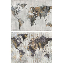 Charger l&#39;image dans la galerie, Cadre DKD Home Decor Mappemonde (120 x 2.4 x 90 cm) (2 pcs)