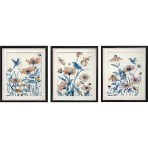 Cadre DKD Home Decor Fleurs (50 x 2 x 60 cm) (3 pcs)