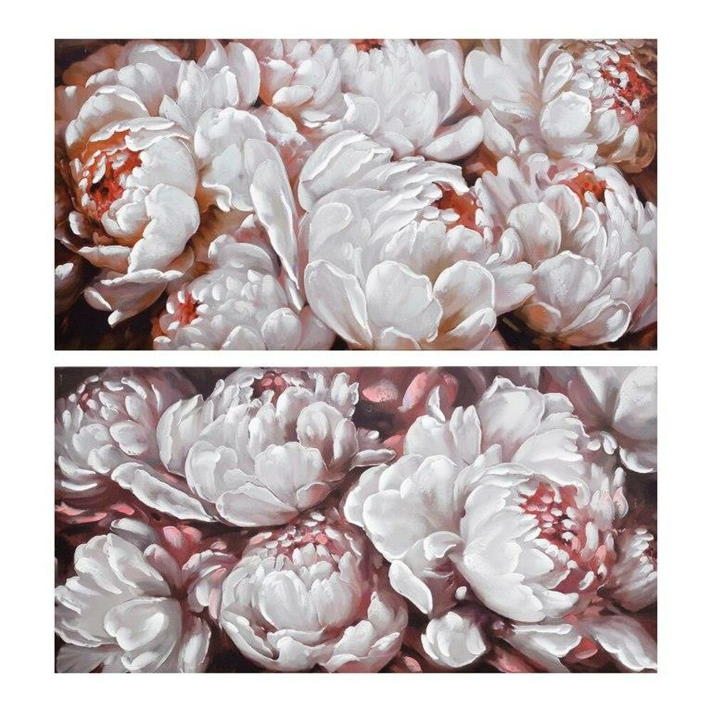 Cadre DKD Home Decor Fleurs (120 x 3 x 60 cm) (2 pcs)