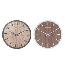 Charger l&#39;image dans la galerie, Horloge Murale DKD Home Decor Marron Bois MDF (50 x 3.5 x 50 cm) (2 pcs)