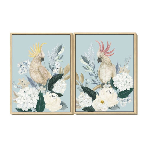 Cadre DKD Home Decor Fleurs (60 x 4 x 80 cm) (2 pcs)