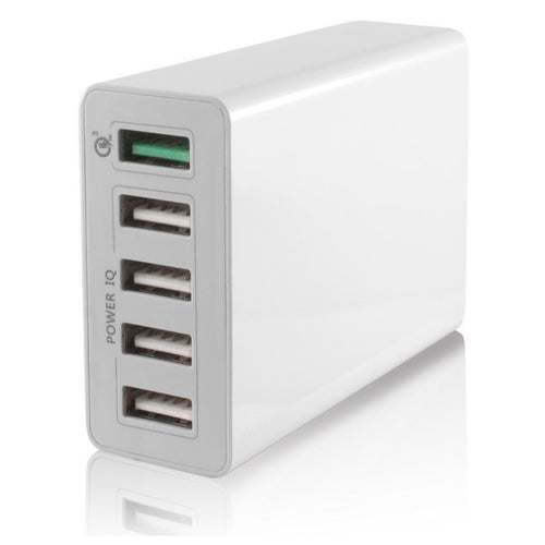 Chargeur Voiture Mur KSIX 5 USB 10a Blanc