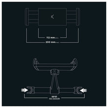 Charger l&#39;image dans la galerie, Support de Dispositifs pour Appuis-Tête de Voiture KSIX 360º Noir