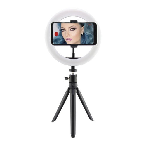 Anneau Lumineux pour Selfie Rechargeable Studio Live KSIX LED 14W Noir