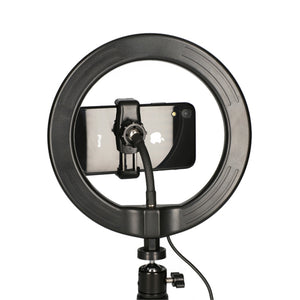 Anneau Lumineux pour Selfie Rechargeable Studio Live KSIX LED 14W Noir