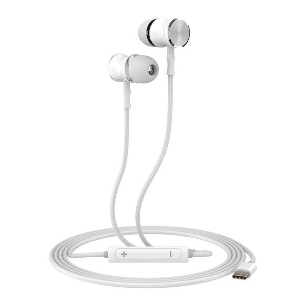 Casque bouton KSIX Small C USB-C Blanc