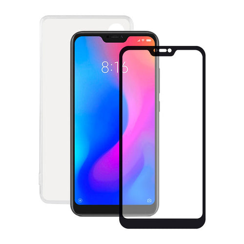 Film Protecteur en Verre Trempé pour Téléphone Portable + Étui pour Téléphone Portable Xiaomi Mi A2 Lite Contact