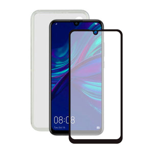 Film Protecteur en Verre Trempé pour Téléphone Portable + Étui pour Téléphone Portable Huawei P Smart 2019 Contact
