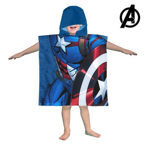 Serviette poncho avec capuche Captain America The Avengers 74171