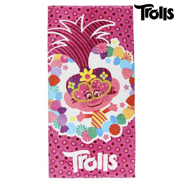 Serviette de plage Trolls 75496 Coton Rose