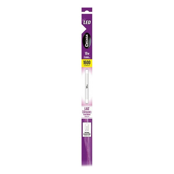 Tube LED Cegasa 324898 T8 4000K 18W Lumière chaude