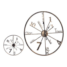 Charger l&#39;image dans la galerie, Horloge Murale Moderne Doré Métal (60 x 4,5 x 60 cm)
