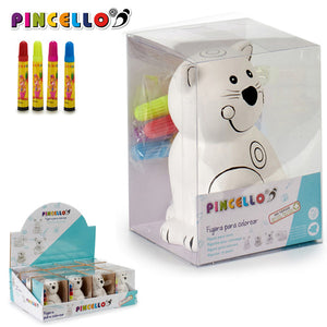 Tirelire PVC Céramique Chat (8,5 x 12 x 8,5 cm)