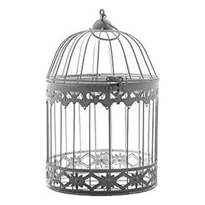 Cage Blanc Métal Forge Blanche (19 x 30 x 19 cm)