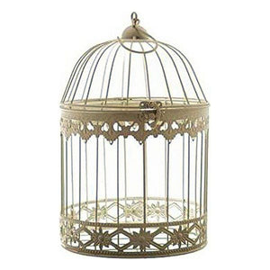 Cage Blanc Métal Forge (19 x 30 x 19 cm)