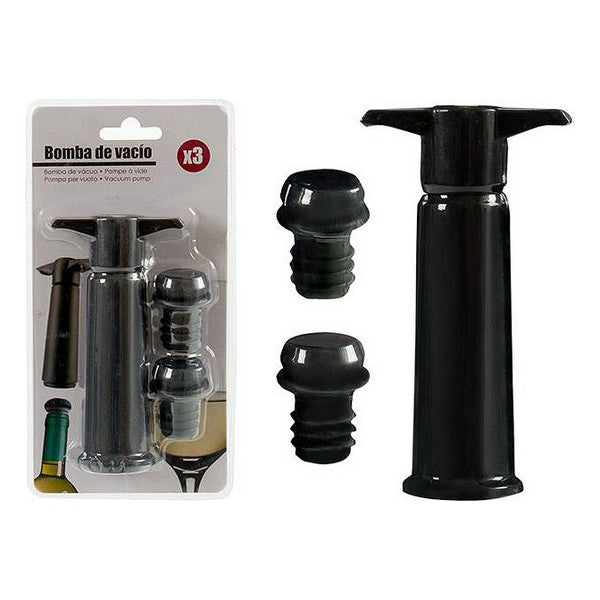 Pompe à vide et bouchon à vin 3 pcs