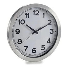 Charger l&#39;image dans la galerie, Horloge Murale Argent 60 cm