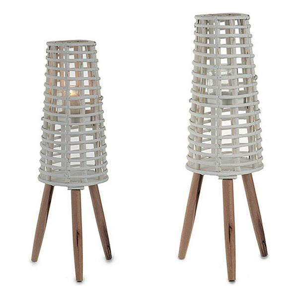 Bougeoir Blanc (18,5 x 60 x 18,5 cm)