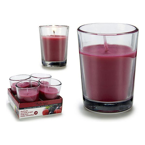 Ensemble de Bougies Red Berries (4 Pièces) Verre