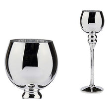 Charger l&#39;image dans la galerie, Bougeoir Verre Argent (13 x 40 x 13 cm)