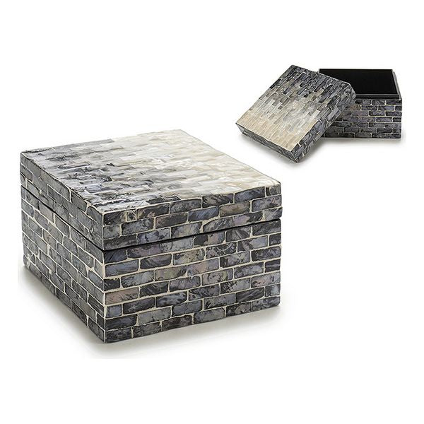 Boîte de rangement Gris Dégradé (15,5 x 10 x 15,5 cm)