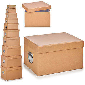 Boîte Multiusage Métal Carton (33 x 23 x 47	 cm) (10 Pièces)