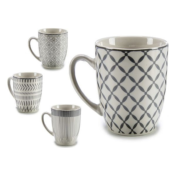 Tasse Gris Porcelaine (8,5 x 10,5 x 11,5 cm)