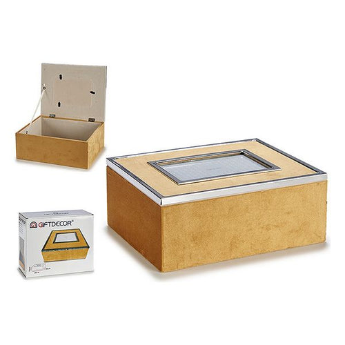 Cadre Photos Velours Ocre (20 x 10,3 x 24,8 cm)